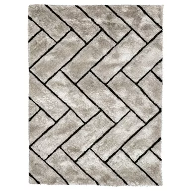 Contemporary 5' x 7' Area Rug in Gray