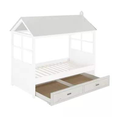 image of ACME Tree House II Trundle (Twin), Weathered White & Washed Gray with sku:37173-acmefurniture