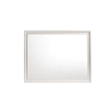image of Miranda Rectangular Mirror White with sku:205114-coaster
