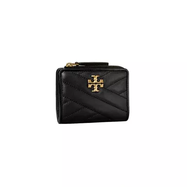 Tory Burch Kira Chevron Bi-Fold Wallet (Black)