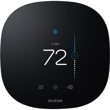 image of ecobee - ecobee3 lite Smart Thermostat - Black with sku:bb20705220-5823200-bestbuy-ecobee