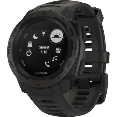 Left Zoom. Garmin - Instinct GPS Smartwatch 45mm Fiber-Reinforced Polymer - Graphite