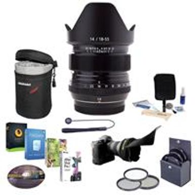 image of Fujifilm XF 14mm (21mm) F2.8 R Lens - Bundle with 58mm Filter Kit, Lens Case, Flex Lens Shade, Cleaning Kit, Capleash, and Professional Software Package with sku:ifj14xfnk-adorama