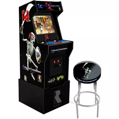 image of Arcade1Up - Killer Instinct Arcade with Stool, Riser, Lit Deck & Lit Marquee with sku:bb21906369-bestbuy