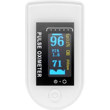 image of Aluratek Home Health Digital Pulse Oximeter - White with sku:bb21571943-6416585-bestbuy-aluratek