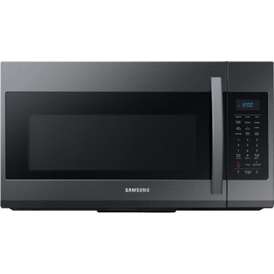 image of Samsung - 1.9 Cu. Ft.  Over-the-Range Microwave with Sensor Cook - Black Stainless Steel with sku:me19r7041fg-almo