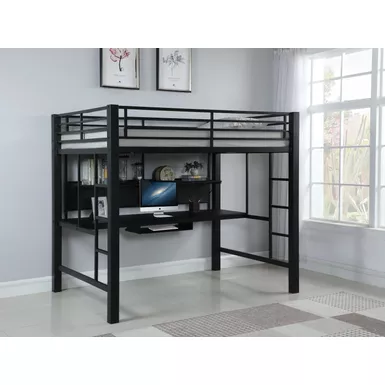 Avalon Full Workstation Loft Bed Black