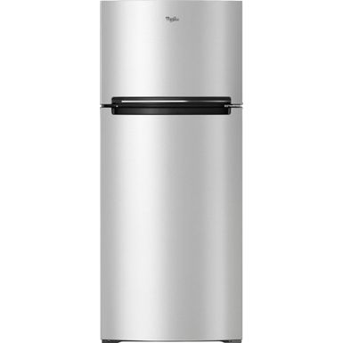 image of Whirlpool - 17.7 Cu. Ft. Top-Freezer Refrigerator - Monochromatic Stainless Steel with sku:bb20485985-5622151-bestbuy-whirlpool