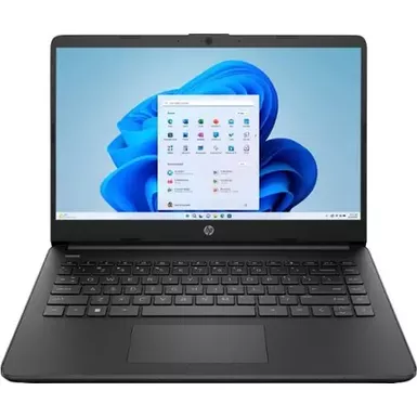 image of HP - 14" Laptop - Intel Celeron - 4GB Memory - 128GB eMMC - Jet Black with sku:bb22252434-bestbuy