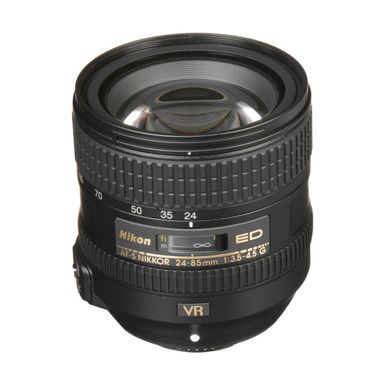 image of Nikon - AF-S NIKKOR 24-85mm f/3.5-4.5G ED VR Standard Zoom Lens - Black with sku:nk2485u-adorama