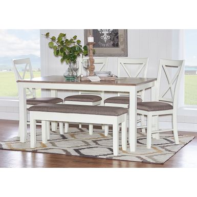 Andette 6PC Dining Set Taupe