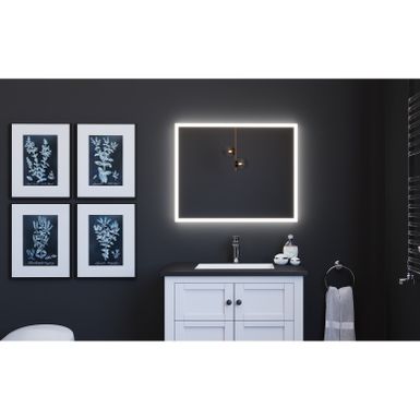image of Smart Lisa Voice Activated LED Decorative Bedroom and Vanity Mirror - 24" x 30" with sku:d0ipa7rwnbm5lonykmpzjwstd8mu7mbs-cas-ovr