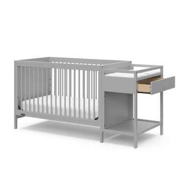 Graco Fable 4-in-1 Convertible Crib and Changer - Pebble Gray