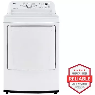 image of LG - 7.3 Cu. Ft. Electric Dryer with Sensor Dry - White with sku:dle7000w-almo
