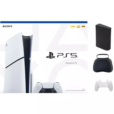 image of Sony - PlayStation 5 Slim Console - White With Accessories with sku:1000039671b-streamline