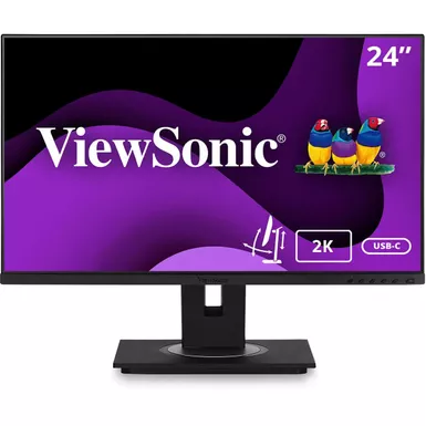 ViewSonic - VG2455-2K 24" IPS QHD Monitor (USB-C, HDMI, DisplayPort) - Black