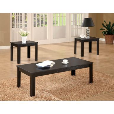 image of 3-piece Silhouette Occasional Set Black with sku:700225-coaster