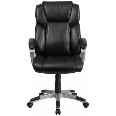 Alamont Home - Carolyn Contemporary Leather/Faux Leather Executive Swivel Office Chair - Black