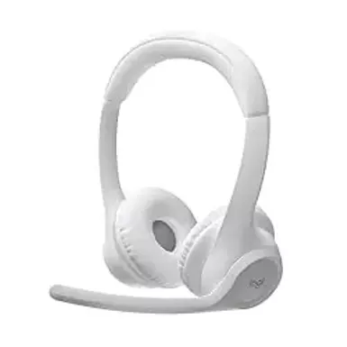 image of Logitech Zone 300 Wireless Bluetooth Headset with Noise-Canceling Microphone, Compatible with Windows, Mac, Chrome, Linux, iOS, iPadOS, Android - Off-White with sku:b0cjtf8y69-amazon