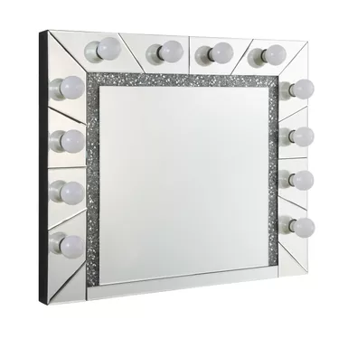 ACME Noralie Accent Mirror, Mirrored & Faux Diamonds