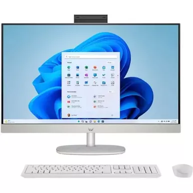 image of HP - 27" Full HD Touch-Screen All-in-One with Adjustable Height - Intel Core Ultra 7 - 16GB Memory - 1TB SSD - Shell White with sku:bb22266903-bestbuy