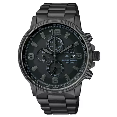 image of Citizen - Mens Nighthawk Chronograph Eco-Drive Watch with sku:ca0295-58e-powersales