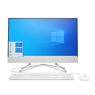 image of HP 24-dd0010 23.8" Full HD All-In-One Desktop Computer, AMD Athlon Silver 3050U 2.3GHz, 8GB RAM, 256GB SSD, Windows 10 Home, Free Upgrade to Windows 11, Snow White with sku:ihp9ed55ba-adorama