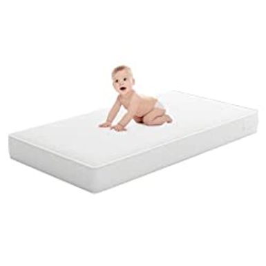 image of Safety 1st Heavenly Dreams Baby Crib & Toddler Bed Mattress, Waterproof Cover, Firm, Fits Standard Size Cribs & Toddler Beds, White, 1 Count (Pack of 1) with sku:b004044ld4-amazon