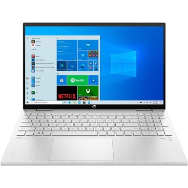 image of HP Pavilion x360 15-er0096nr 15.6" Full HD 2-In-1 Touchscreen Notebook Computer, Intel Core i3-1125G4 2GHz, 8GB RAM, 256GB SSD, Windows 10 Home, Free Upgrade to Windows 11, Natural Silver with sku:ihp45v74ua-adorama