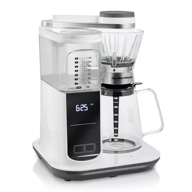 image of Hamilton Beach - 8 Cup Automatic or Manual Pour-Over Coffeemaker White with sku:46700-powersales