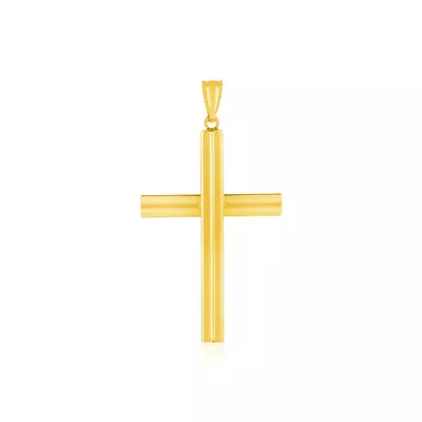 image of 14k Yellow Gold Polished Cross Pendant with sku:d6552675-rcj