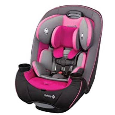 image of Safety 1st Crosstown All-in-One Convertible Car Seat, Rear-Facing 5-40 pounds, Forward-Facing 22-65 pounds, and Belt-Positioning Booster 40-100 pounds, Tickled Pink with sku:b0bhf645qj-dor-amz