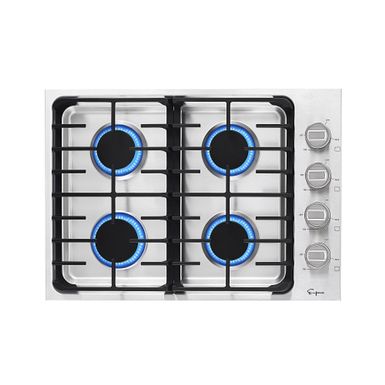 image of 30-in Built-in Gas Cooktop with 4 Sealed Burners - LPG Convertible in Stainless Steel - Silver with sku:apmk2k3hv5gerotfe8dkqqstd8mu7mbs-overstock