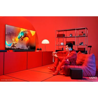 Angle Zoom. VIZIO - 5.1.2-Channel M-Series Premium Sound Bar with Wireless Subwoofer, Dolby Atmos and DTS:X - Dark Charcoal