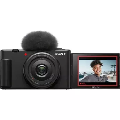 image of Sony - ZV-1F Vlog Camera for Content Creators and Vloggers - Black with sku:bb22041811-bestbuy