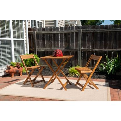 image of Marise Brown Three Piece Square Table Set with sku:lfxs1054-linon