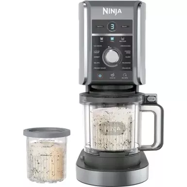 image of Ninja - CREAMi Deluxe 10-in-1 Ice Cream and Frozen Treat Maker - Silver with sku:bb22016257-bestbuy