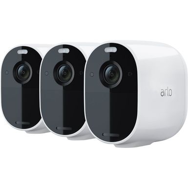 image of Arlo - Essential Spotlight 3 Cameras  Indoor/Outdoor Wire-Free 1080p Security Cameras - White - White with sku:bb21571182-6416341-bestbuy-arlo