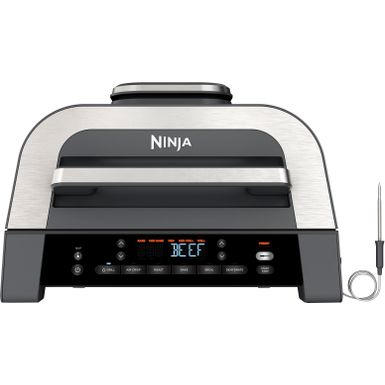 image of Ninja - Foodi Smart XL 6-in-1 Countertop Indoor Grill with Smart Cook System, 4-quart Air Fryer - Dark Grey/Stainless with sku:bb22014830-6512370-bestbuy-ninja