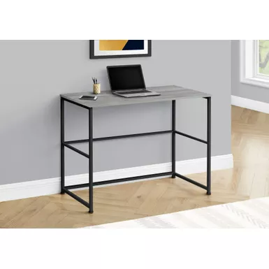 Computer Desk/ Home Office/ Laptop/ Left/ Right Set-up/ Storage Drawers/ 40"L/ Work/ Metal/ Laminate/ Grey/ Black/ Contemporary/ Modern