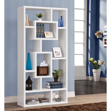 image of 10-shelf Bookcase White with sku:800157-coaster