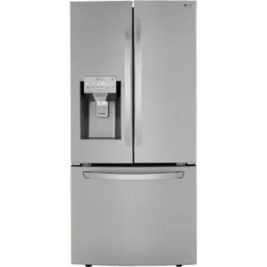 image of LG - 24.5 Cu. Ft. French Door Smart Refrigerator with External Tall Ice and Water - Stainless Steel with sku:bb21291953-bestbuy