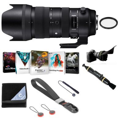 image of Sigma 70-200mm f/2.8 DG OS HSM Sports Lens for Canon EF,  Bundle with Accessories and PC Software Suite with sku:sg70200scaa-adorama