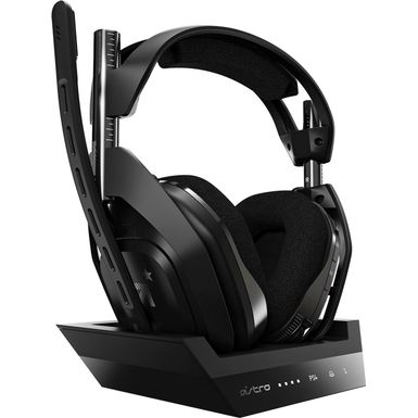 image of Astro Gaming - A50 Wireless Dolby Atmos Over-the-Ear Headphones for PlayStation 5 and PlayStation 4 with Base Station - Black with sku:bb21235607-6349969-bestbuy-logitech