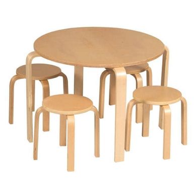 image of Guidecraft Nordic Table and Natural Chairs Set - Natural with sku:h9knso4_5bd-f9d81ysdvg-overstock