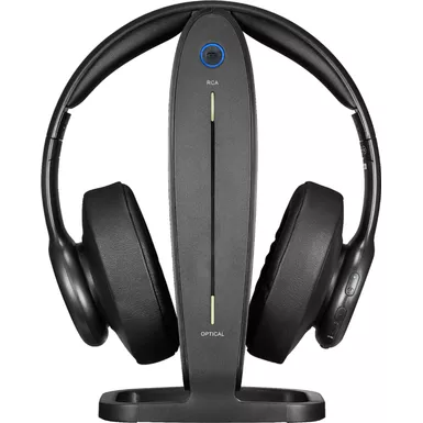 image of Insignia™ - RF Wireless Over-the-Ear Headphones - Black with sku:bb21074770-bestbuy
