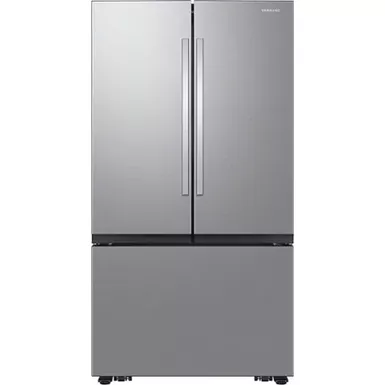 image of Samsung - 32 cu. ft. 3-Door French Door Smart Refrigerator with Dual Auto Ice Maker - Stainless Steel with sku:bb22143737-bestbuy