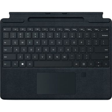 image of Microsoft Surface Pro Black Signature Keyboard With Fingerprint Reader with sku:8xf00001-8xf-00001-abt