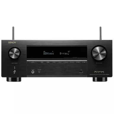 Denon - AVR-X2800H (95W X 7) 7.2-Ch. with HEOS and Dolby Atmos 8K Ultra HD HDR Compatible AV Home Theater Receiver with Alexa - Black