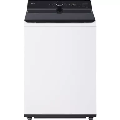 image of LG - 5.5 Cu. Ft. High Efficiency Smart Top Load Washer with EasyUnload - Alpine White with sku:bb22266245-bestbuy